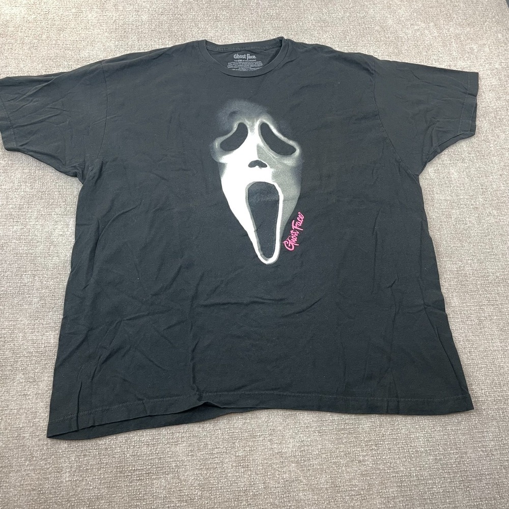 Ghost Face T Shirt Mens 3XL Black Icon Of Halloween Horror Mask Scream Cotton